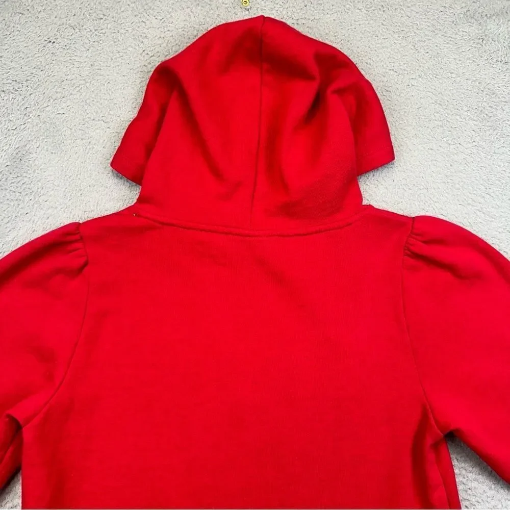 Disney Mickey Mouse Christmas Hoodie Youth Medium Red Joy‎ Cartoon Casual Hooded